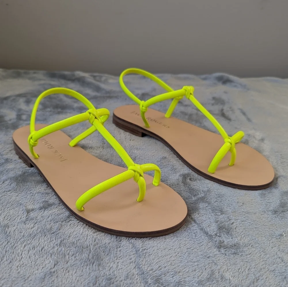 Jack Rogers Bea Neon Yellow‎ Strappy Sandals